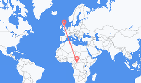 Flights from Central African Republic to England