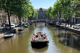 Passeio de barco boutique de luxo em Amsterdã com cerveja e vinho ilimitados