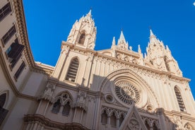 Photo of panoramic aerial view of Malaga on a beautiful summer day, Spain.