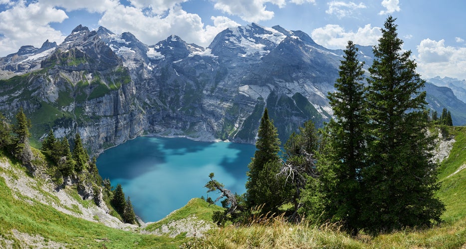 Photo of Lake Oeschinen, kandersteg,France.