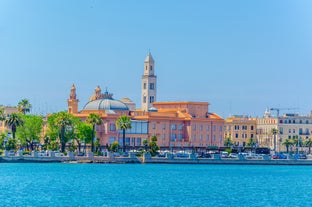 Photo of aerial view of colorful summer view of Pescara port, Italy.