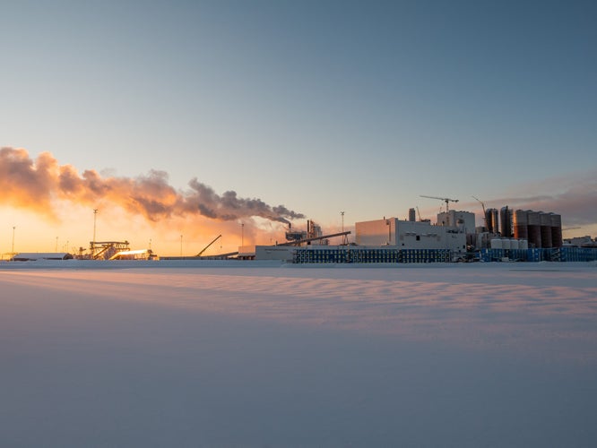 Photo of factory building in Kemi Finland.