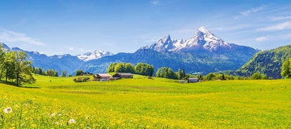 photo of an aerial view of the community of Biberwier in Tyrol in Austria.