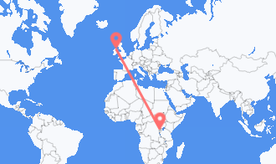 Flights from Rwanda to Northern Ireland