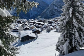 Hiking day in the Swiss Alps