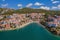 Photo of aerial view of Neum seaside resort on the Adriatic Sea, is the only coastal access in Bosnia and Herzegovina.