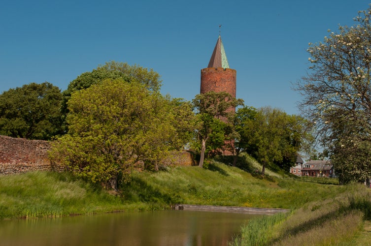 photo of view of the Goose tower at Vordingborg castle ruins in Denmark.