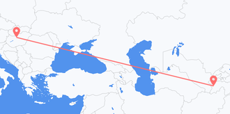タジキスタンからハンガリーへのフライト
