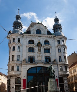 photo of view of the historic center of Vienna - Lugeck square,Vienna Austria.