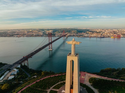 Photo of Sanctuary of Christ the King in Lisbon, Portugal.
