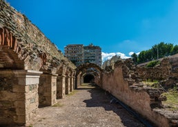 Photo of Medieval tower with a clock ,Trikala Fortress, Central Greece.