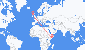 Flights from Somalia to Northern Ireland