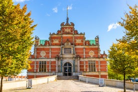 Photo of Roskilde square and Old Town Hall, Denmark.