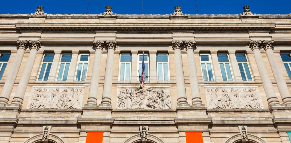 Facade of the Museum of Aquitaine (Musée d-Aquitaine) in Bordeaux with neoclassical design and bas-relief sculptures..jpg