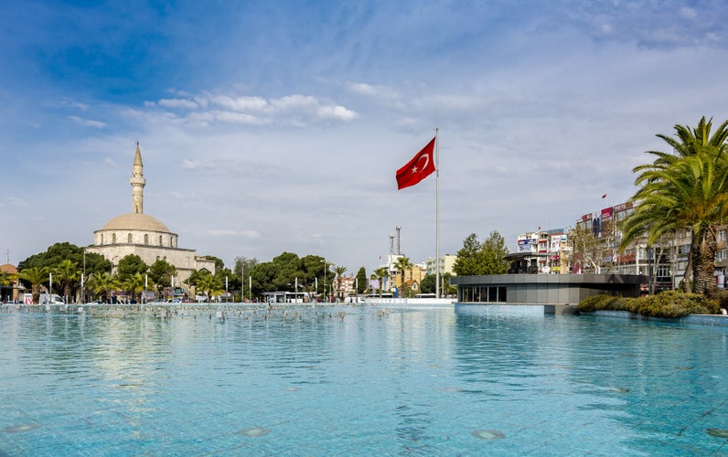  Pool view at city square of Aydin City. Aydin is growing city in Turkey.