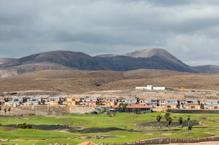 photo of aerial view of Puerto del Rosario city, Fuerteventura Island, Canary Islands, Spain.