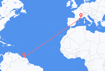 Paramaribo to Marseille
