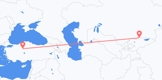 Flug frá Kirgistan til Tyrklands