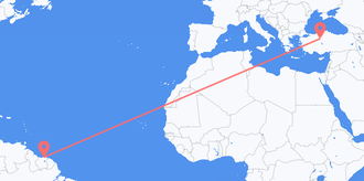 Flüge von Suriname nach die Türkei