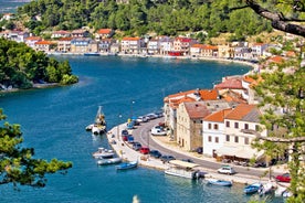 Photo of Town of aerial view of Rovinj historic peninsula, famous tourist destination in Istria region of Croatia.