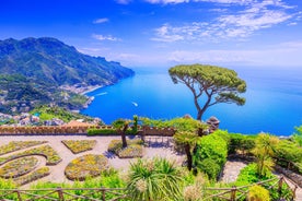 photo of beautiful view of Vietri sul Mare, the first town on the Amalfi Coast, with the Gulf of Salerno, province of Salerno, Campania, southern Italy.