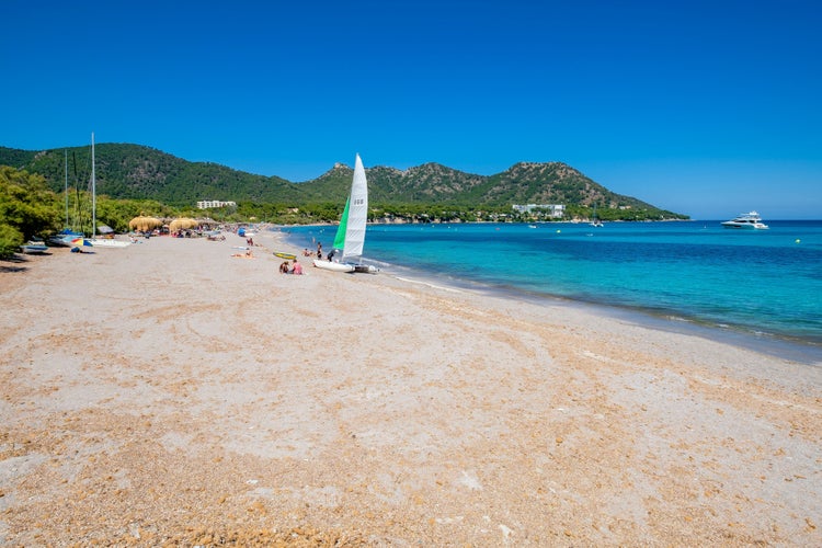 Es Ribell beach, Cala sa Marjal, Costa de los Pinos, Son Servera, Mallorca, Balearic Islands, Spain