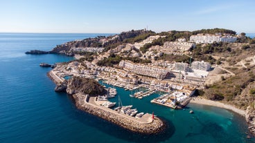 Photo of the castle (castillo de los Fajardo) and town, Velez Blanco, Almeria Province, Andalucia, Spain.