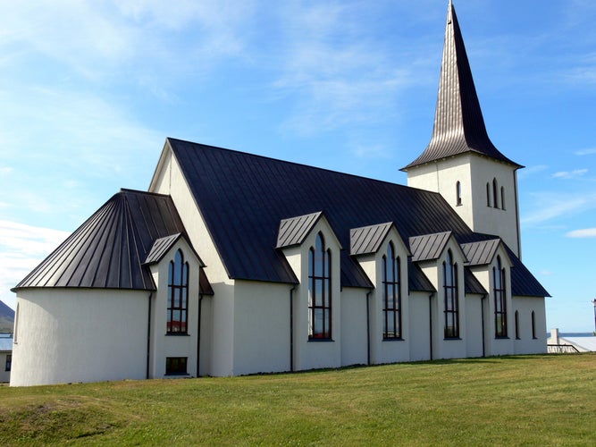 Borgarnes. City church.Iceland.