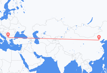베이징에서 출발해 스코페로 향하는 항공편