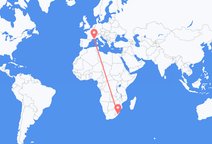 Loty z Durban, Republika Południowej Afryki do Tulonu, Francja