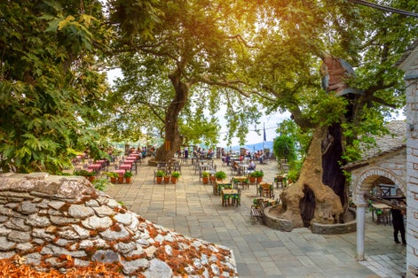 photo of view ofTraditional greek village of Makrinitsa on Pelion mountain in central Greece.,Makrinitsa  Makrinitsa.
