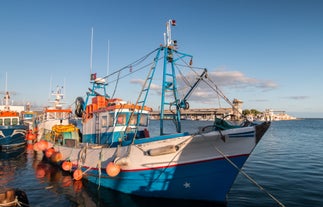 Photo of Aerial view of fishermen's harbor in Olhao