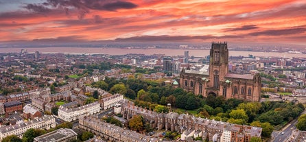 Photo of aerial view of Liverpool ,England.