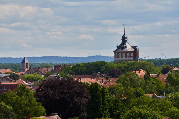 Photo of View over the roofs of Braunschweig, Germany to the water tower on the Giersberg.