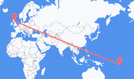 Flights from Tuvalu to Scotland