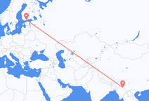 Loty z Banmaw, Mjanma (Birma) do Helsinek, Finlandia
