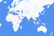 Port Moresby to Málaga
