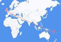 Flyrejser fra Port Vila, Vanuatu til Exeter, England