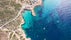 Photo of Cala Comte Ibiza, view from the drone ,Spain .