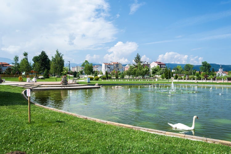 Summer citypark view, Bulgaria, Samokov