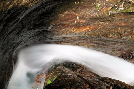 photo of view of Raggaschlucht slot canyon in Austrian alps, Austria