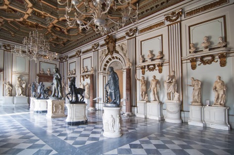 photo of Inside one of the rooms of the Capitoline Museums in Rome, Italy The museum was opened to the public at the wish of Pope Clement XII in 1734.