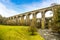 Photo of the aqueduct and the railway viaduct at Chirk, Wales.