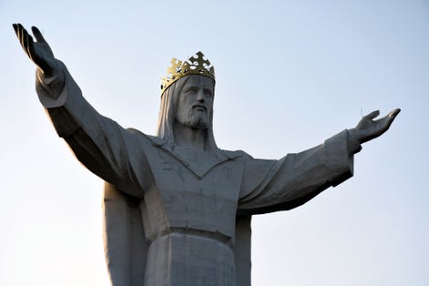 Christ the King Statue in Świebodzin, Poland.