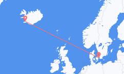 Flights from Copenhagen to Reykjavík