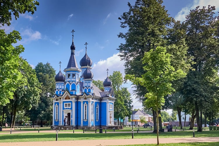 Orthodox church in Druskininkai. Druskininkai is popular resort town in Lithuania.