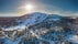 Photo of aerial beautiful view of Pyhätunturi fell in the sun in early spring, Finland.