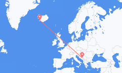 Vols de Sarajevo, Bosnie-Herzégovine à Reykjavík, Islande