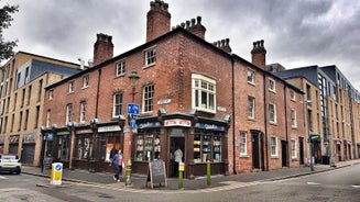 Photo of old Turn Junction, or Deep Cutting Junction where the Birmingham and Fazeley Canal meets the Birmingham Canal Navigation's Main Line Canal, Birmingham, England.