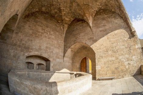 Photo of valencia torres de quart tower view from inside , Spain .